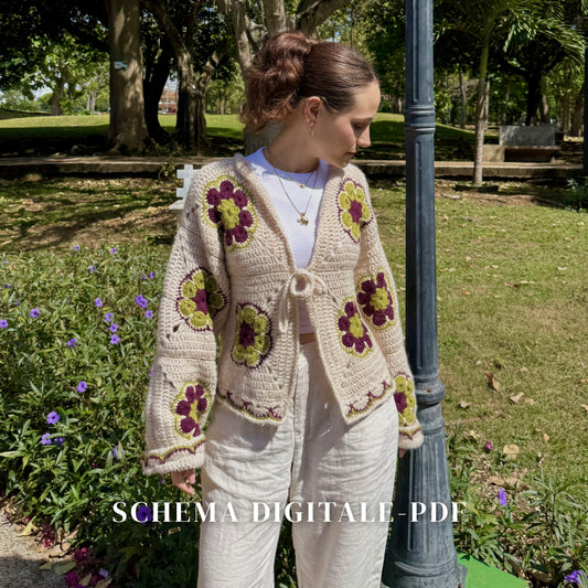 Cardigan Sakura - schema scritto IT